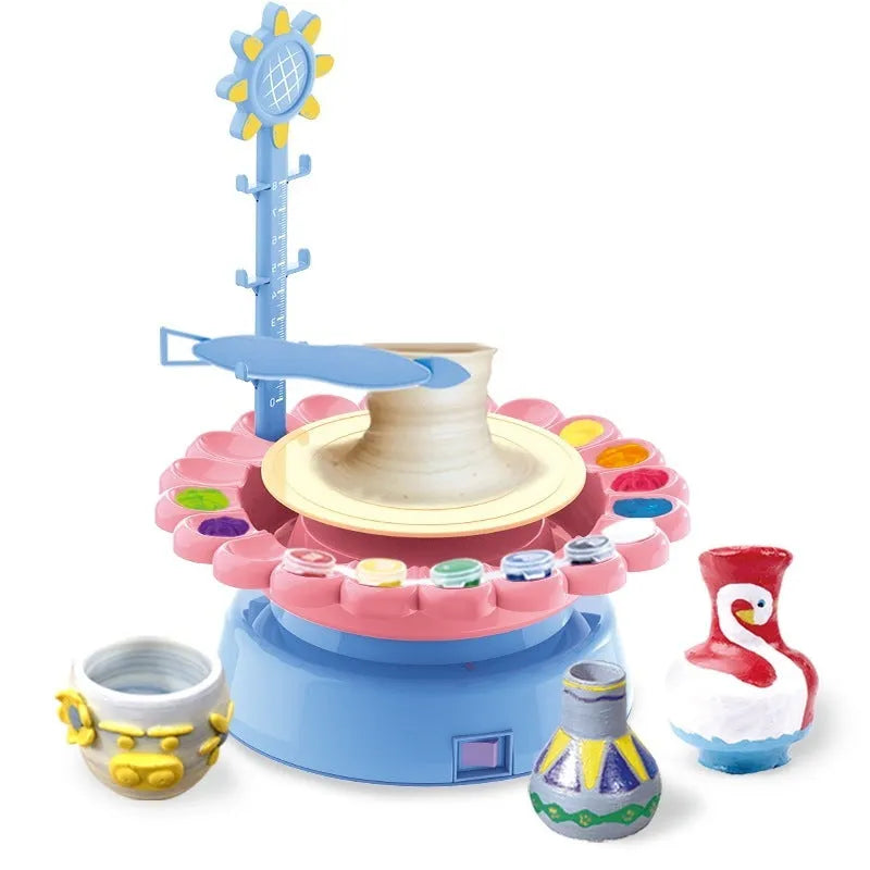 Electric Pottery Drawing Machine Clay Toy Diy Set - Bellarte Enchanté Electric Pottery Drawing Machine Clay Toy Diy Set